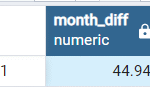 Difference between two dates in Months – PostgreSQL 1
