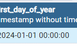 Populate or GET First day of year from date in postgresql 1