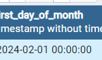 Populate or Get First day of Month from date in postgresql 1