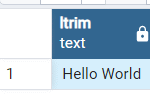ltrim() function in PostgreSQL 1